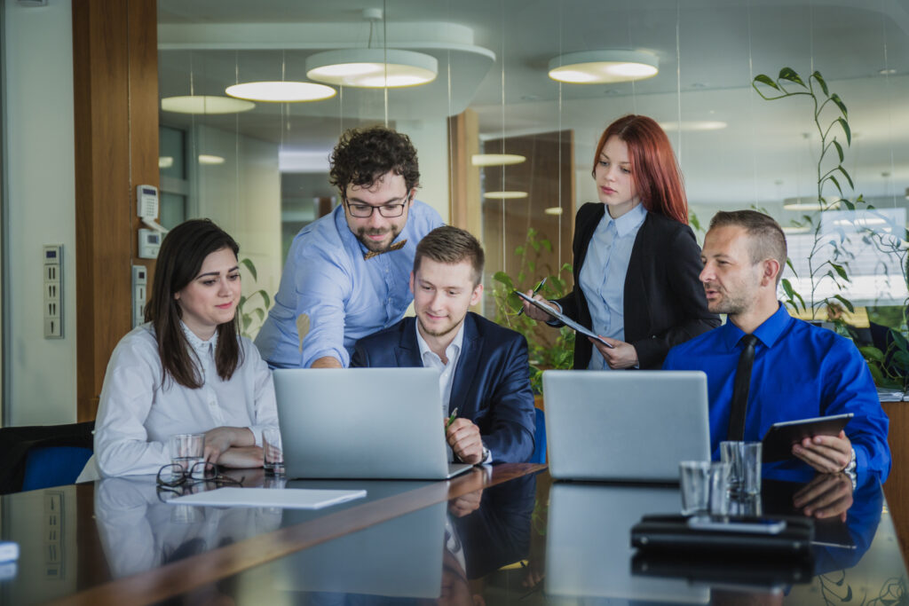 creative people working office